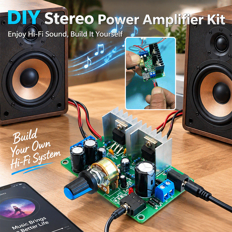 🎵🔊 TDA2030A Stereo Power Amplifier DIY Kit (Soldering and Assembly Required)
