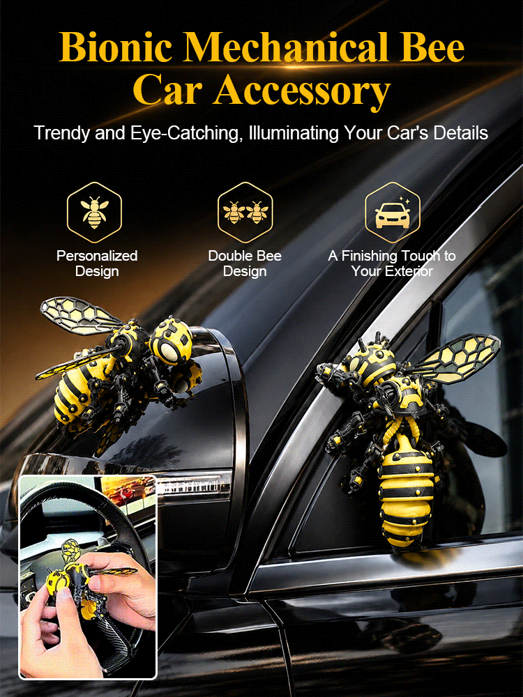 🚗🚗Articulated Mecha Bee Car Decorative Doll.