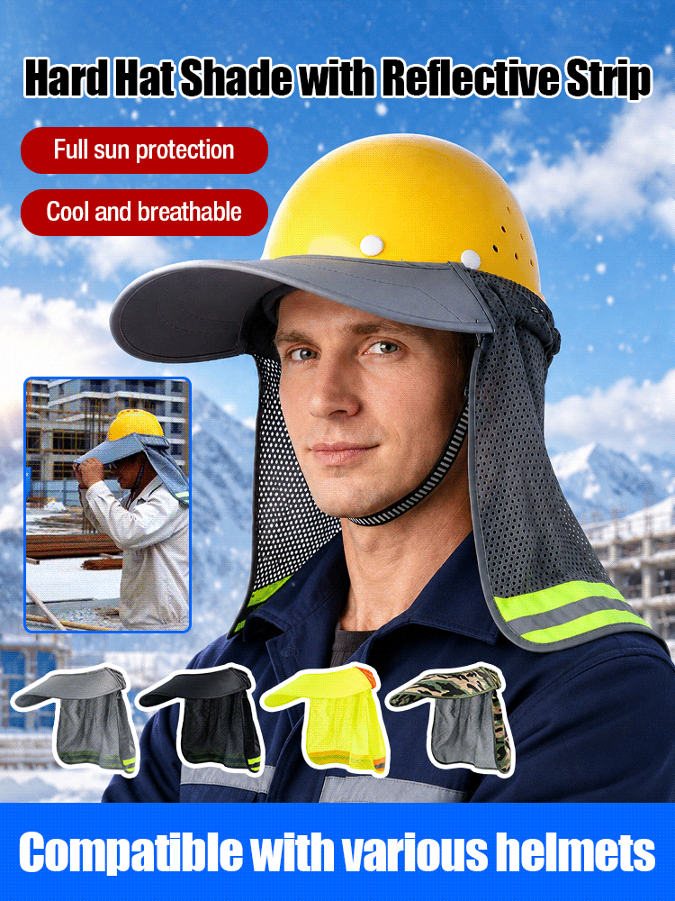 ⛑️⛑️Construction area safety helmet, summer sun protection cap cover.