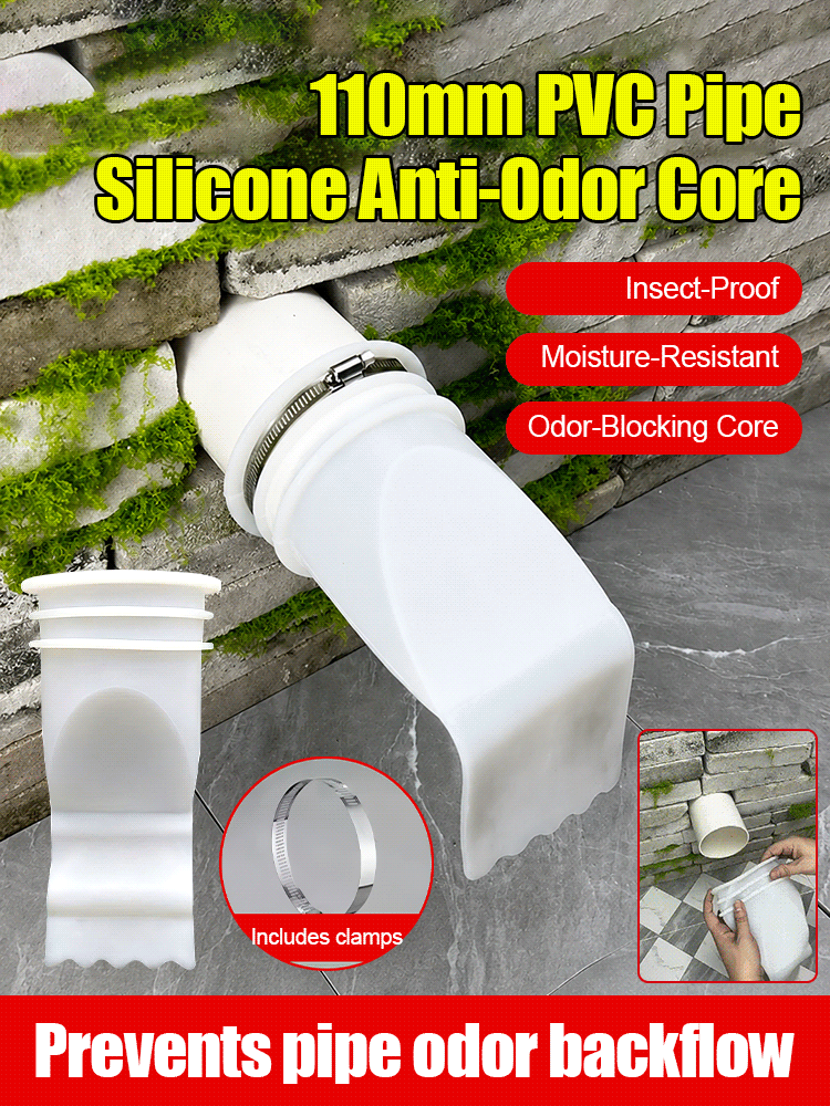 🏠🏠Silicone anti-odor core for drain pipes, preventing insects and odors.