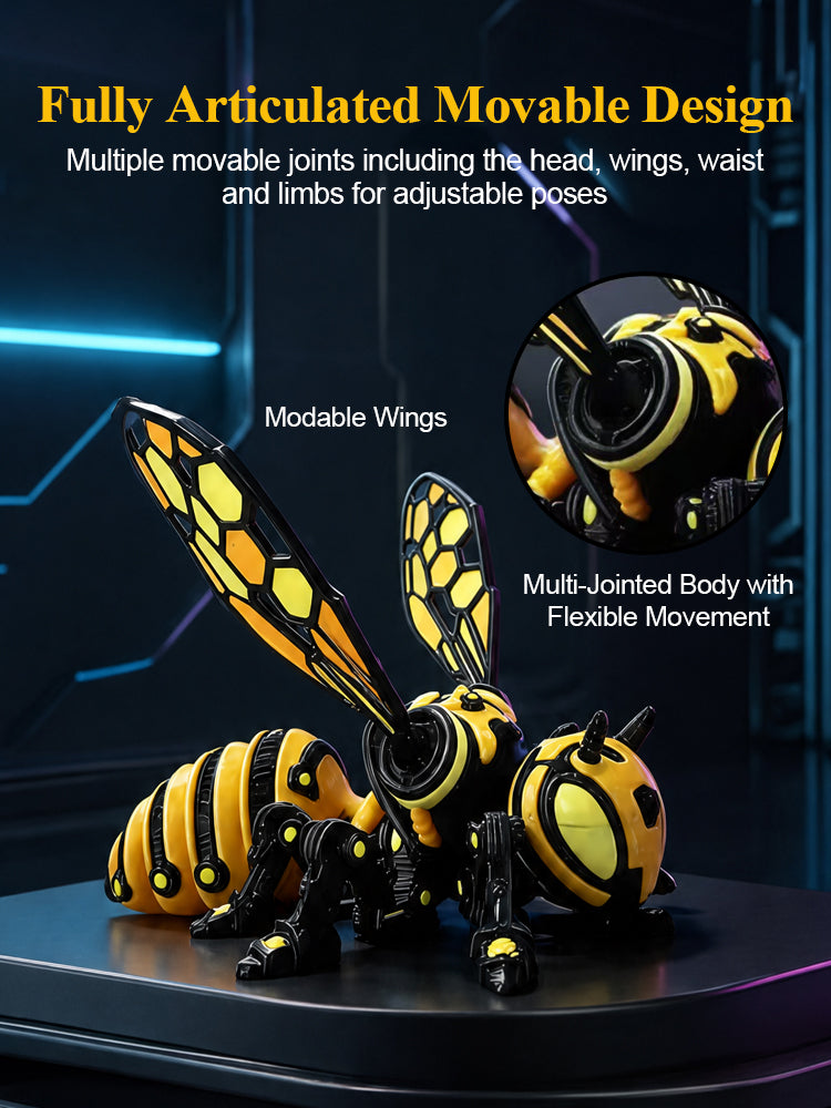 🚗🚗Articulated Mecha Bee Car Decorative Doll.