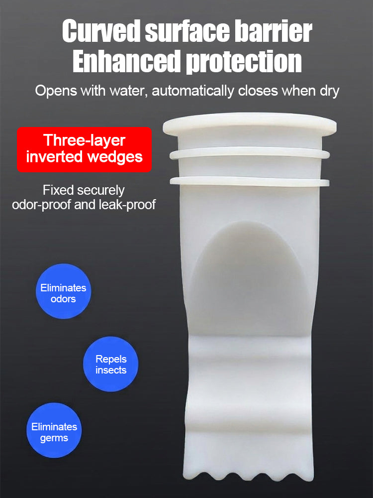🏠🏠Silicone anti-odor core for drain pipes, preventing insects and odors.