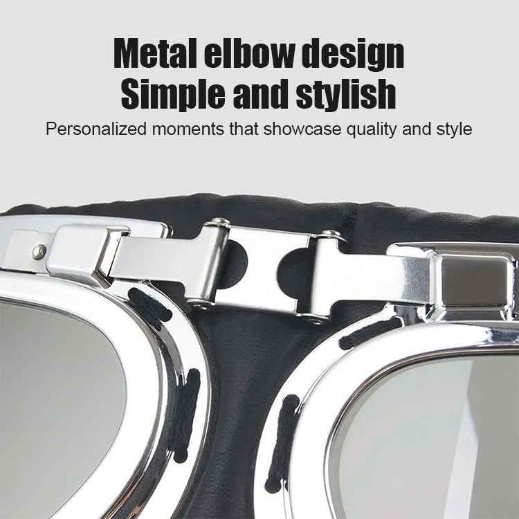 🕶️😎Motorcycle/bicycle goggles, windproof and UV-protective retro-style off-road riding sunglasses.