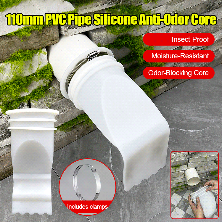 🏠🏠Silicone anti-odor core for drain pipes, preventing insects and odors.