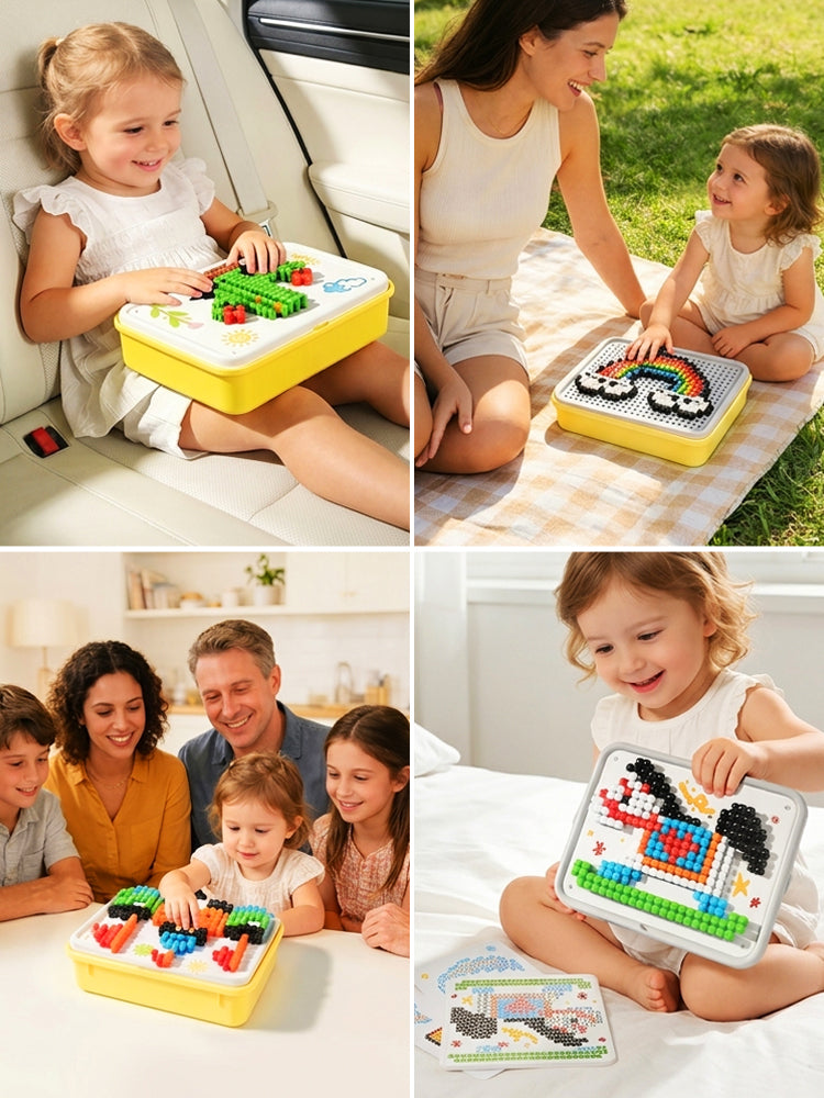 🧒👦 3D mushroom peg puzzle, a safe and versatile DIY assembly tool for children.