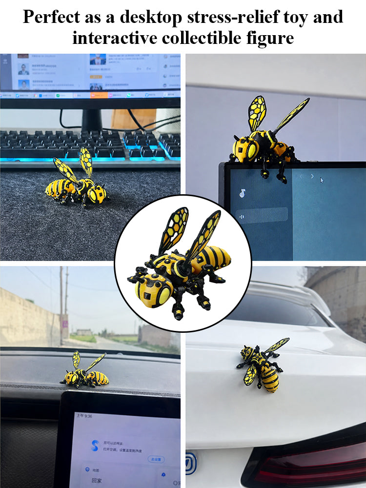 🚗🚗Articulated Mecha Bee Car Decorative Doll.