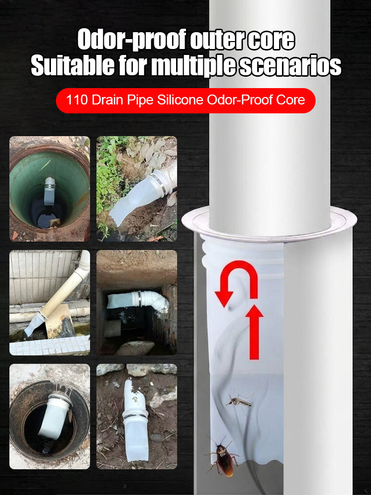 🏠🏠Silicone anti-odor core for drain pipes, preventing insects and odors.