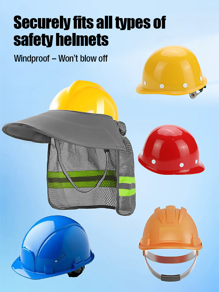 ⛑️⛑️Construction area safety helmet, summer sun protection cap cover.
