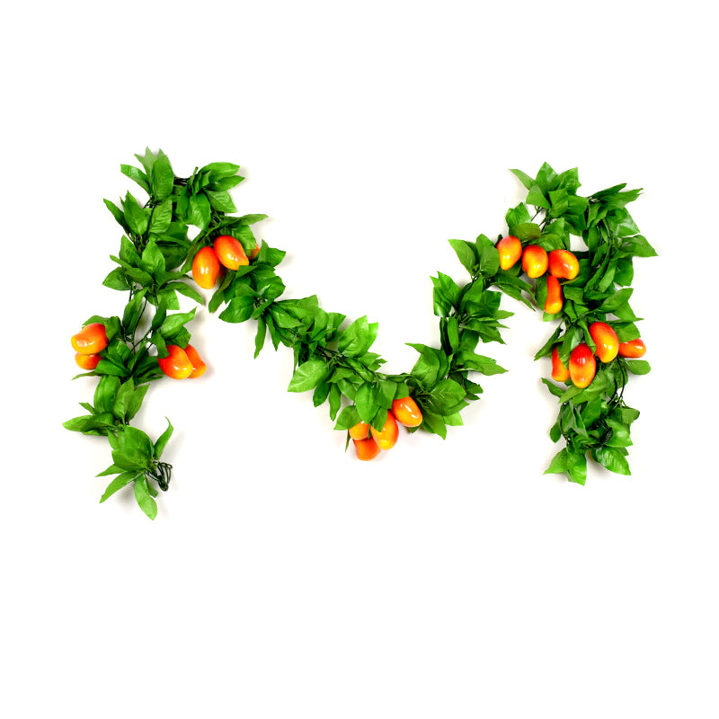 🍊🍓 Artificial fruit vines—perfect for wrapping around pipes or fences as festive decor.