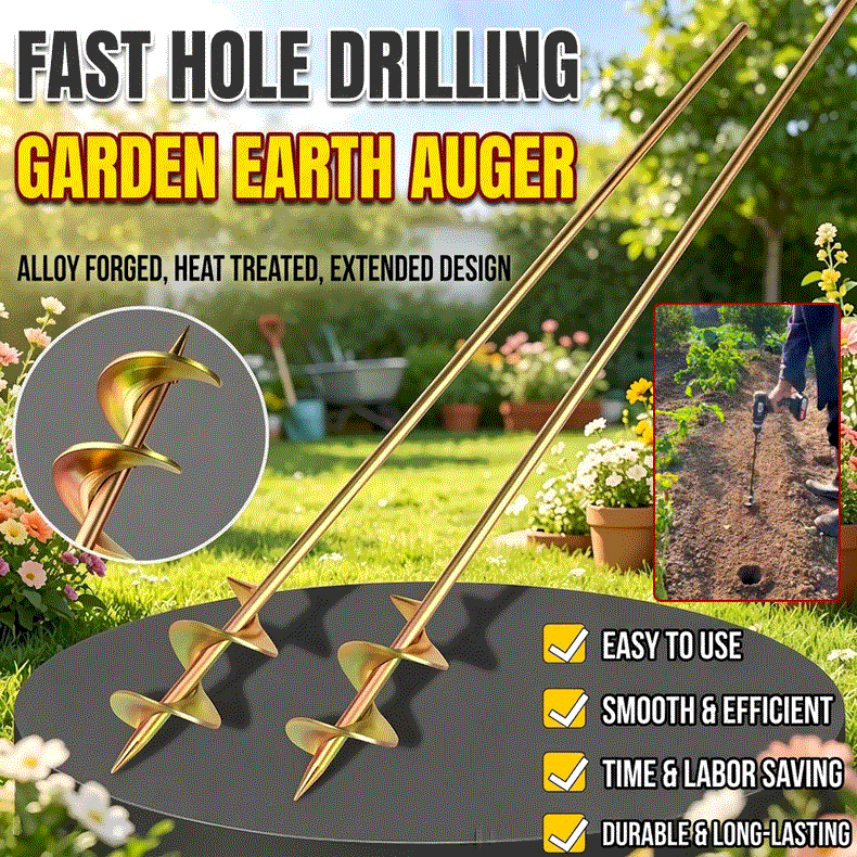 🏠🧰New small electric drill alloy drill bit, spiral drilling bit for planting vegetables/flowers.