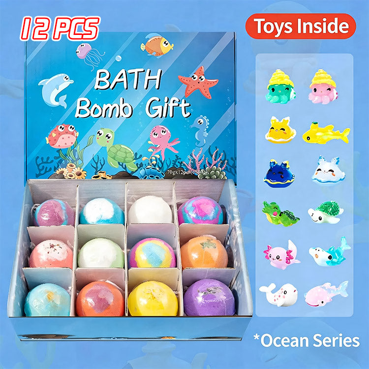 🐬🐬 Body cleaning bath ball, with a hidden toy bath salt ball inside.