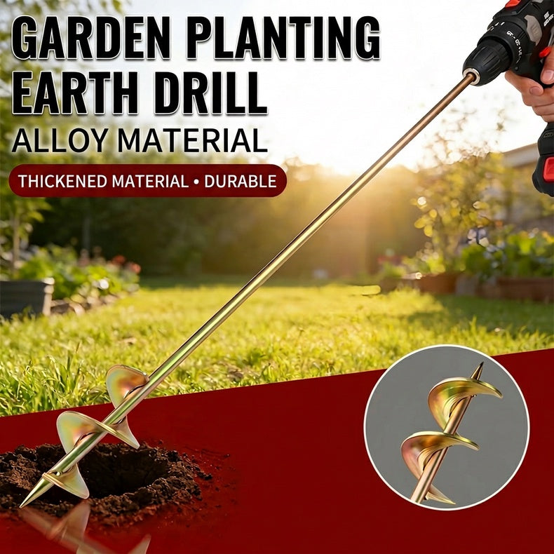 🏠🧰New small electric drill alloy drill bit, spiral drilling bit for planting vegetables/flowers.