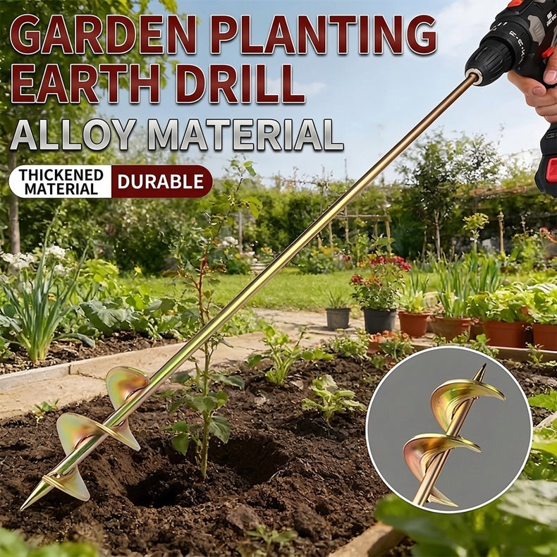 🏠🧰New small electric drill alloy drill bit, spiral drilling bit for planting vegetables/flowers.