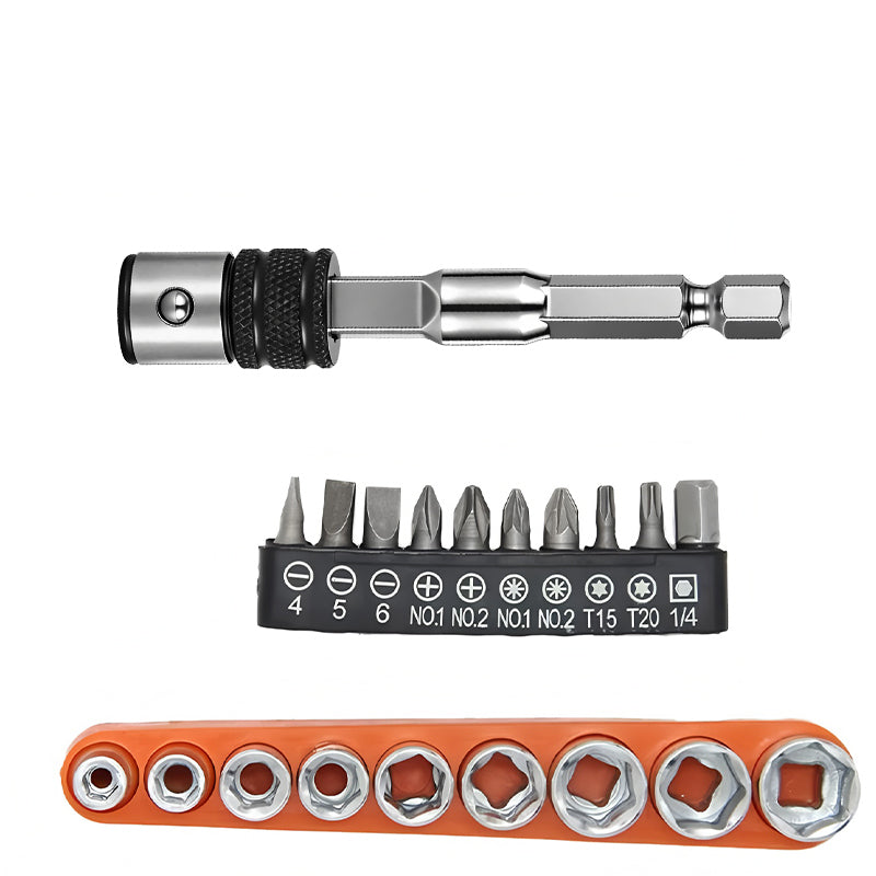 🧰⚒️ Multi-functional converter, portable electric drill adapter rod, quick self-locking.