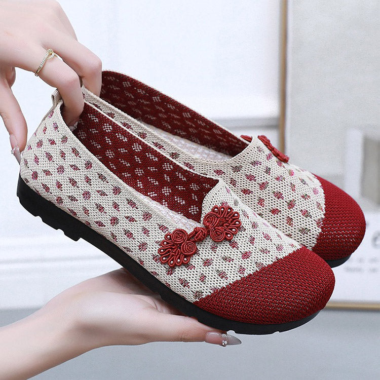 🔥🥿Hot-selling new non-slip soft-soled casual embroidered mesh shoes.