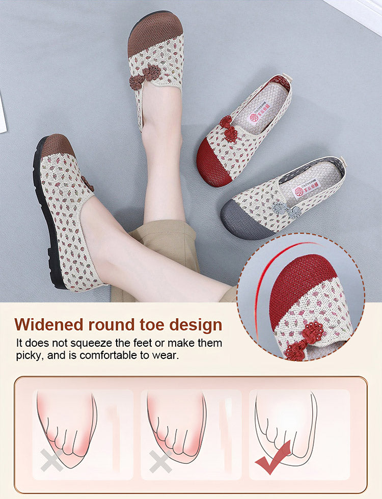 🔥🥿Hot-selling new non-slip soft-soled casual embroidered mesh shoes.