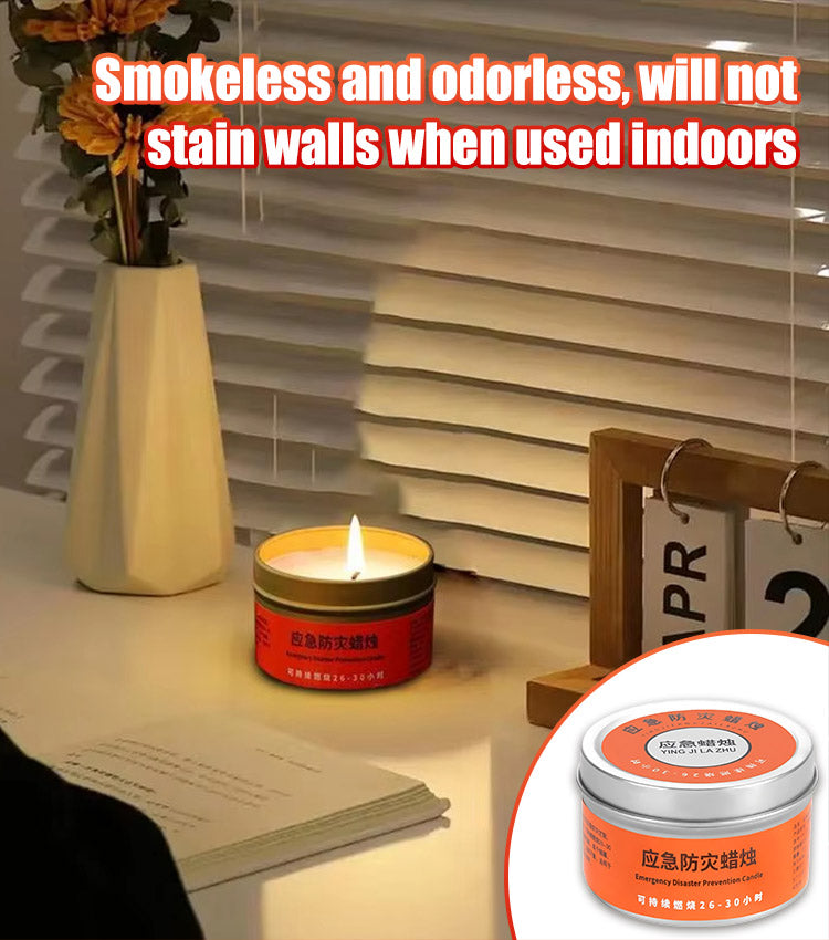 🔥🕯️【40 pieces】Emergency disaster prevention candles, smokeless, odorless, windproof, and preparedness candles.