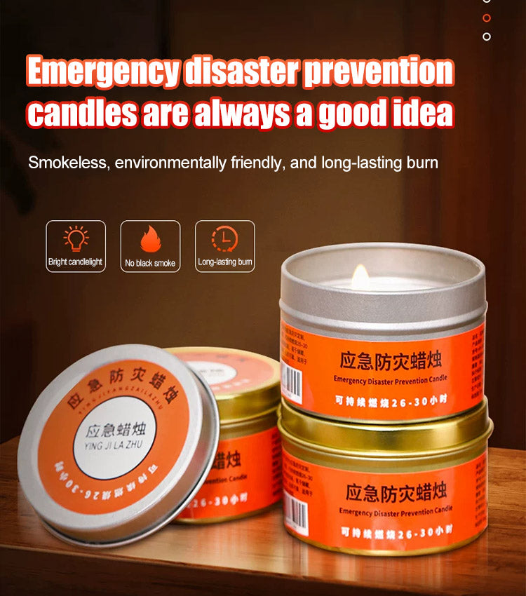 🔥🕯️【40 pieces】Emergency disaster prevention candles, smokeless, odorless, windproof, and preparedness candles.