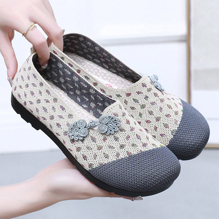 🔥🥿Hot-selling new non-slip soft-soled casual embroidered mesh shoes.