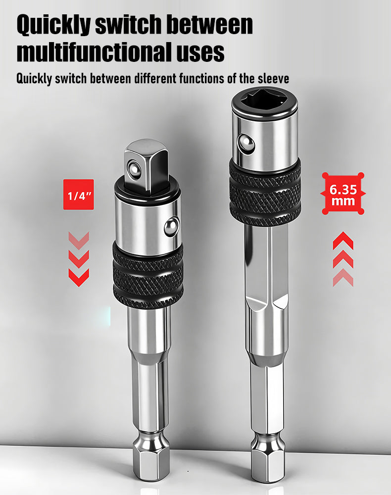 🧰⚒️ Multi-functional converter, portable electric drill adapter rod, quick self-locking.