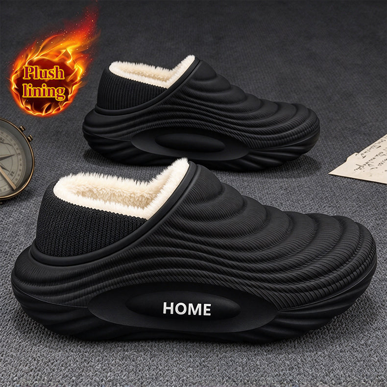 New winter fleece-lined, insulated cotton shoes—unisex style.