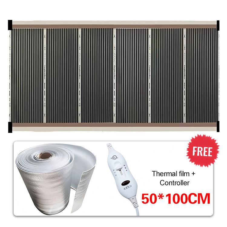 🏠🔥 Graphene heating film, high-temperature wall heater. (Includes heat-reflecting foil and controller)