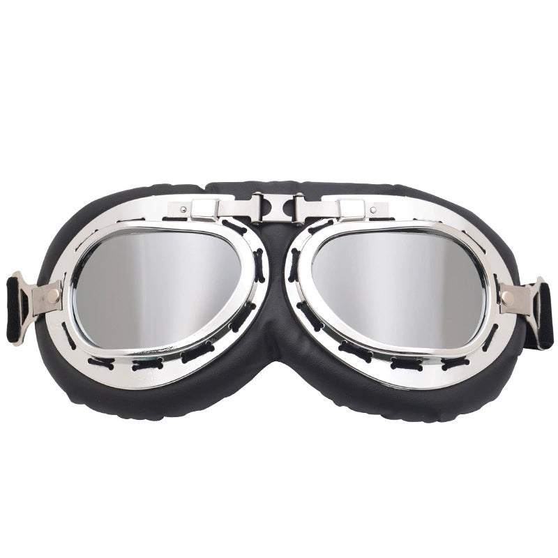 🕶️😎Motorcycle/bicycle goggles, windproof and UV-protective retro-style off-road riding sunglasses.
