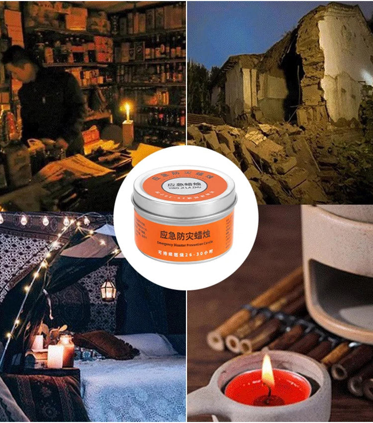 🔥🕯️【40 pieces】Emergency disaster prevention candles, smokeless, odorless, windproof, and preparedness candles.