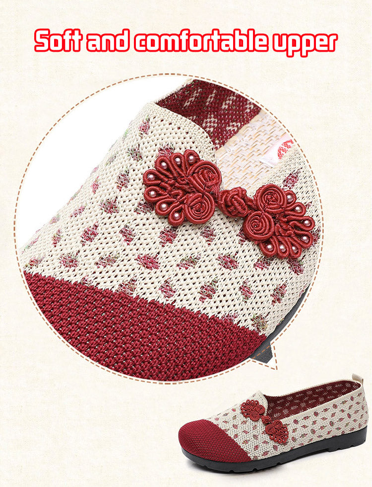 🔥🥿Hot-selling new non-slip soft-soled casual embroidered mesh shoes.