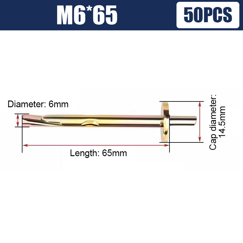 🧰⚒️Expansion hammer screws for cement walls/doors and windows, 50 pieces of various models.