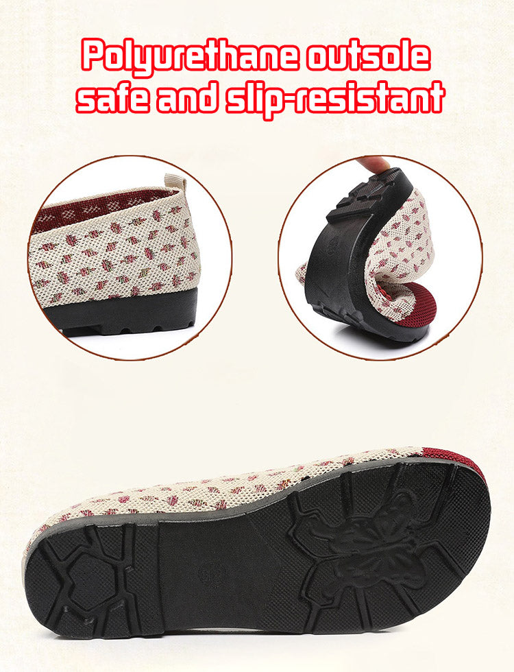 🔥🥿Hot-selling new non-slip soft-soled casual embroidered mesh shoes.