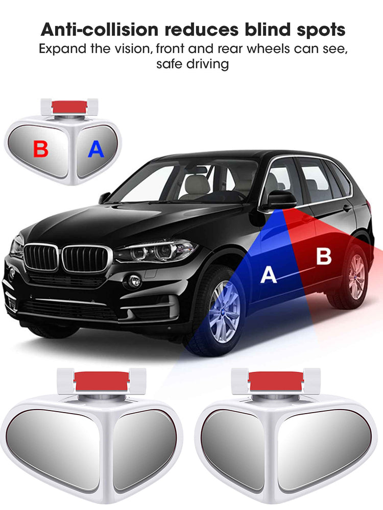 🚗🚗Blind spot assist mirrors for front and rear wheels of cars, 360° rearview mirror reversing tools.