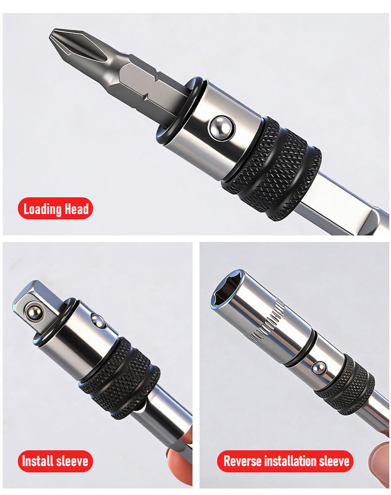 🧰⚒️ Multi-functional converter, portable electric drill adapter rod, quick self-locking.