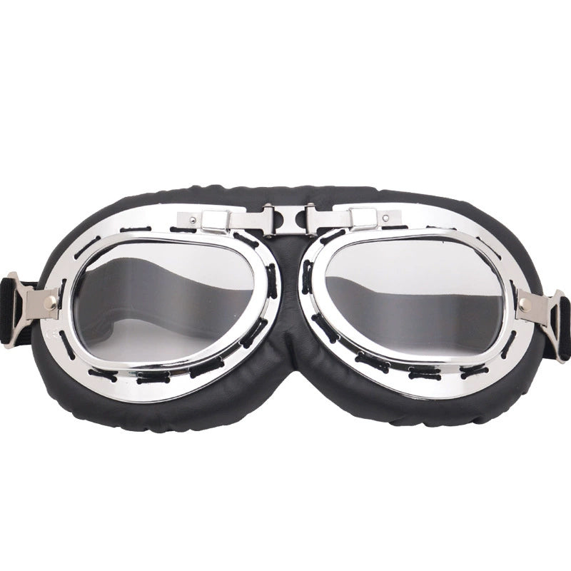 🕶️😎Motorcycle/bicycle goggles, windproof and UV-protective retro-style off-road riding sunglasses.