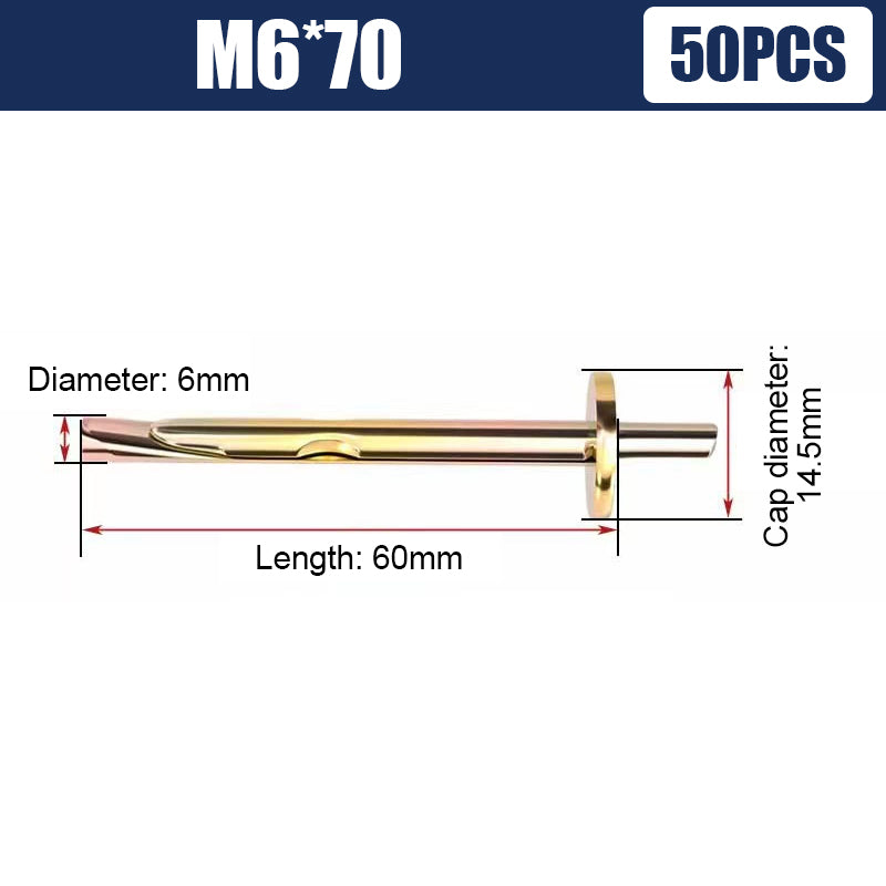 🧰⚒️Expansion hammer screws for cement walls/doors and windows, 50 pieces of various models.