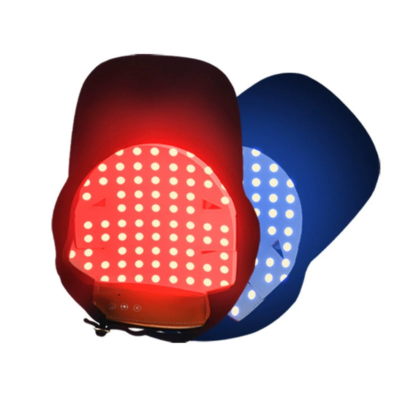 【✨Smart Technology✨】🧢🧢New product: Red light hair care cap, blue light beauty therapy cap, visible results in 1 month.