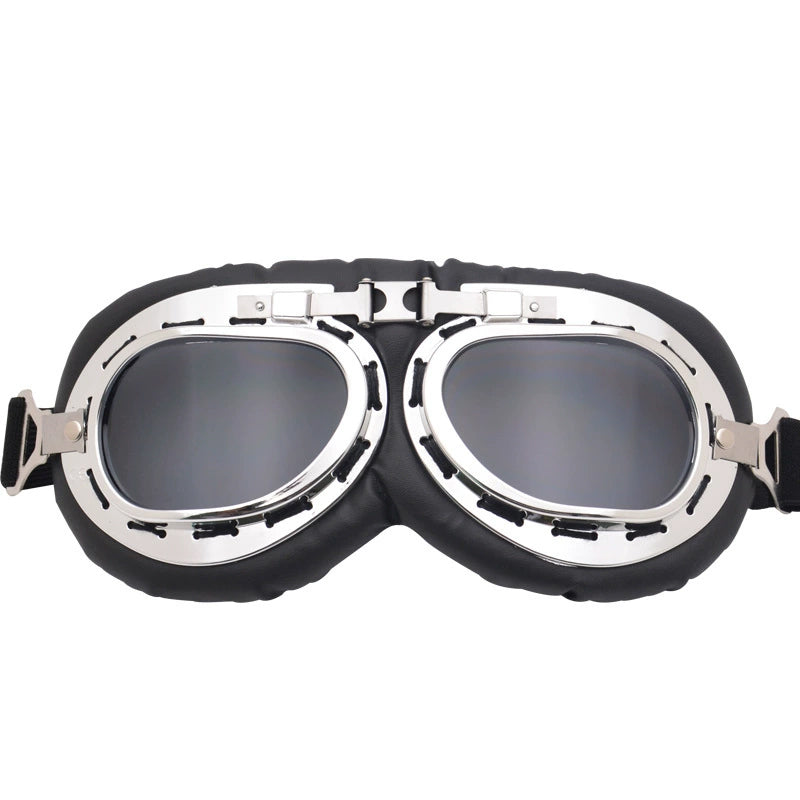 🕶️😎Motorcycle/bicycle goggles, windproof and UV-protective retro-style off-road riding sunglasses.
