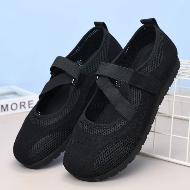 👟🥿“Mary Jane” Hot Selling New Hollow Mesh Shoes with Velcro Fit, Flat and Versatile Casual Women's Shoes