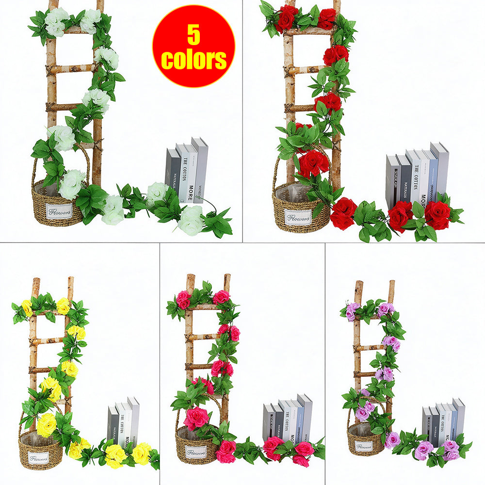 🌹🌹 Artificial rose flowers and vines—perfect for wrapping around A/C pipes, wedding arches, or holiday displays.