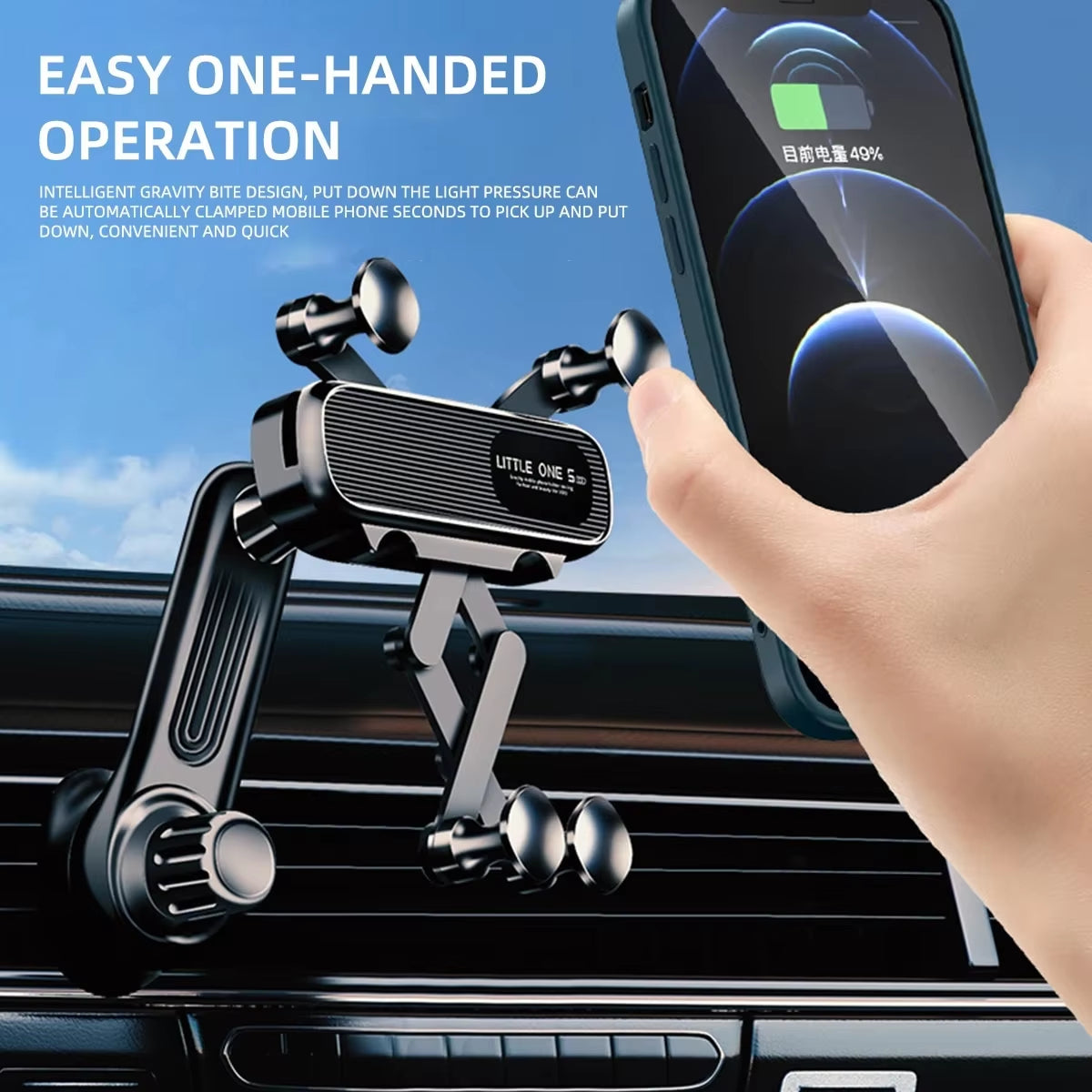 🚗🚗New gravity-loaded car phone holder with 360° rotating air vent navigation support.