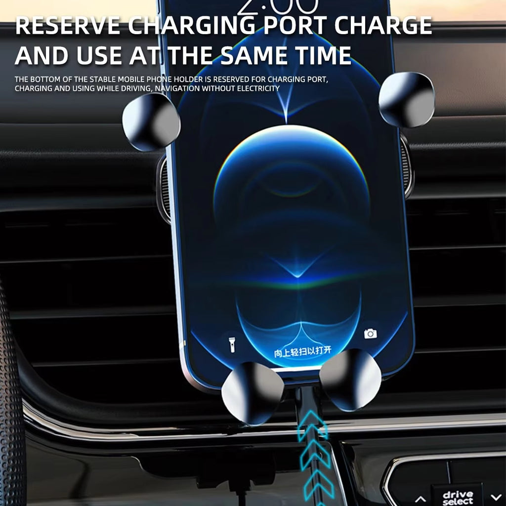 🚗🚗New gravity-loaded car phone holder with 360° rotating air vent navigation support.