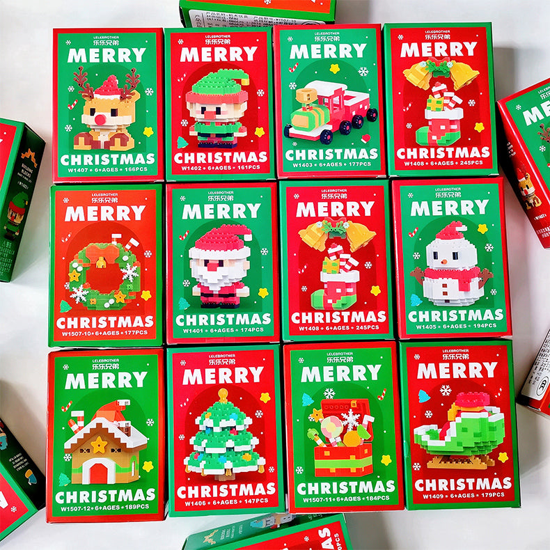 🎅🎁 Christmas Mechanical Puzzle Box: Complete 12-Box Series – A Festive Building Block Gift.