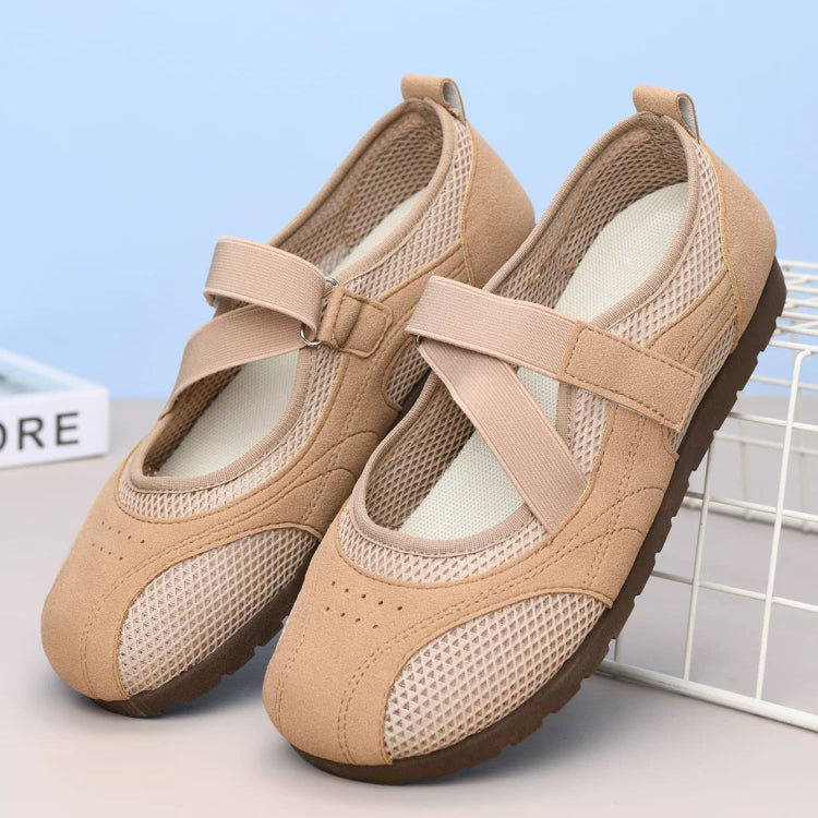 👟🥿“Mary Jane” Hot Selling New Hollow Mesh Shoes with Velcro Fit, Flat and Versatile Casual Women's Shoes