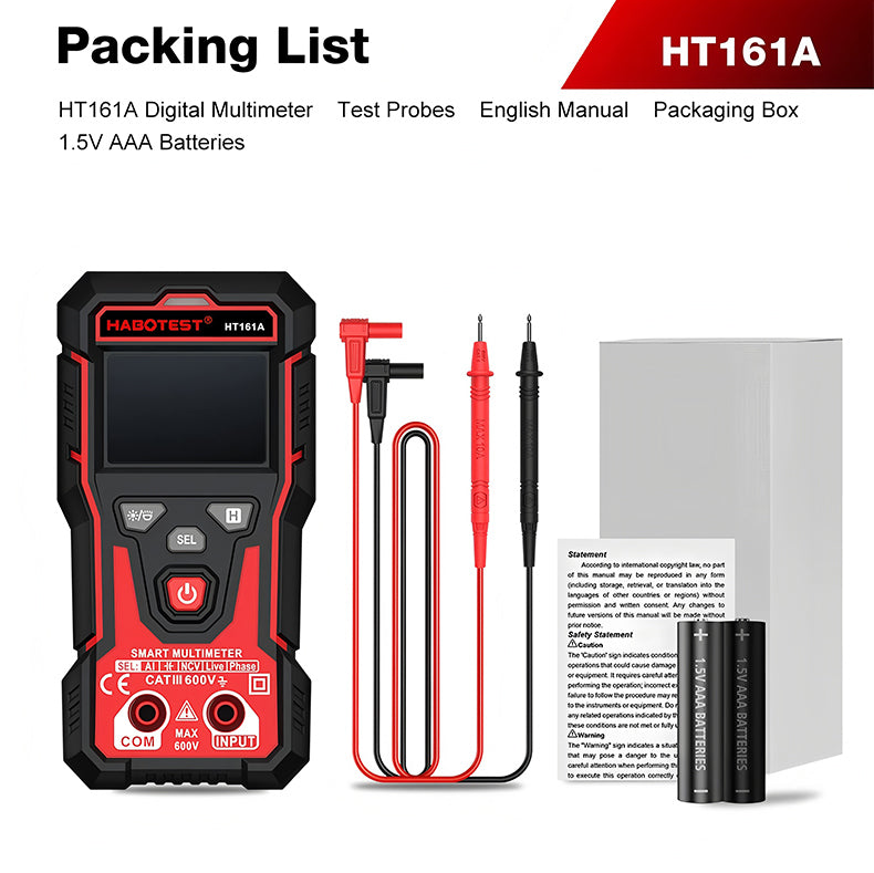 🧰⚡HT161A Smart Digital Multimeter, Electrical Multifunctional Tester.