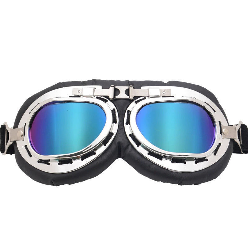 🕶️😎Motorcycle/bicycle goggles, windproof and UV-protective retro-style off-road riding sunglasses.