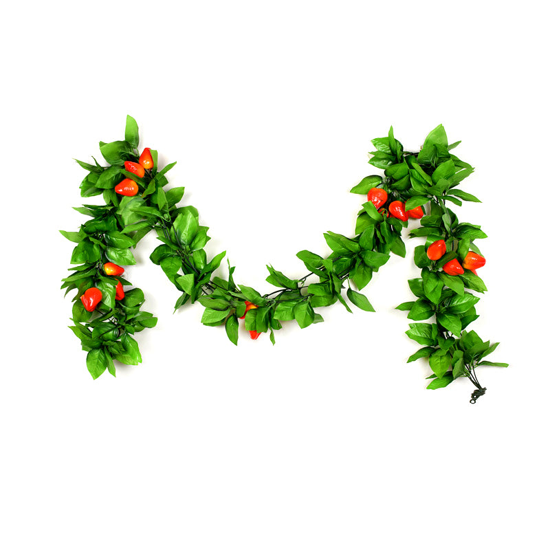 🍊🍓 Artificial fruit vines—perfect for wrapping around pipes or fences as festive decor.