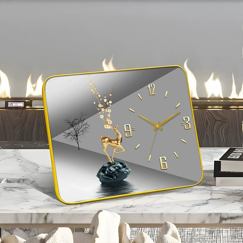 【📢50% Off📢】🕛 Silent tabletop clock—a premium decorative piece for the living room.