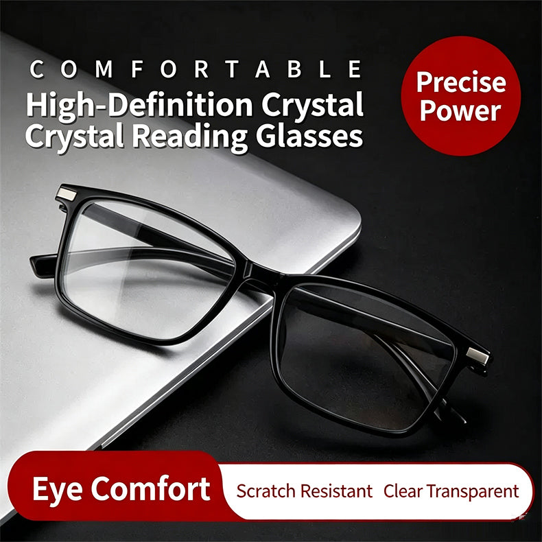 👓👓【Great Price Today】Genuine Crystal Reading Glasses【High Definition & High Transparency】【Eye-Friendly】