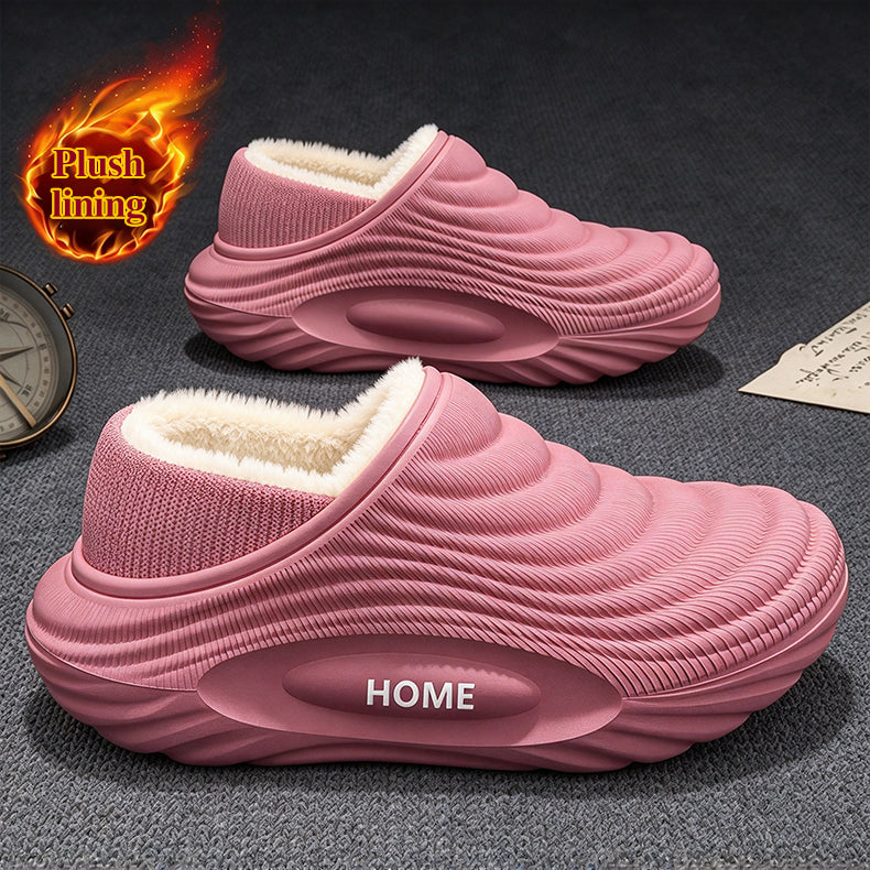 New winter fleece-lined, insulated cotton shoes—unisex style.